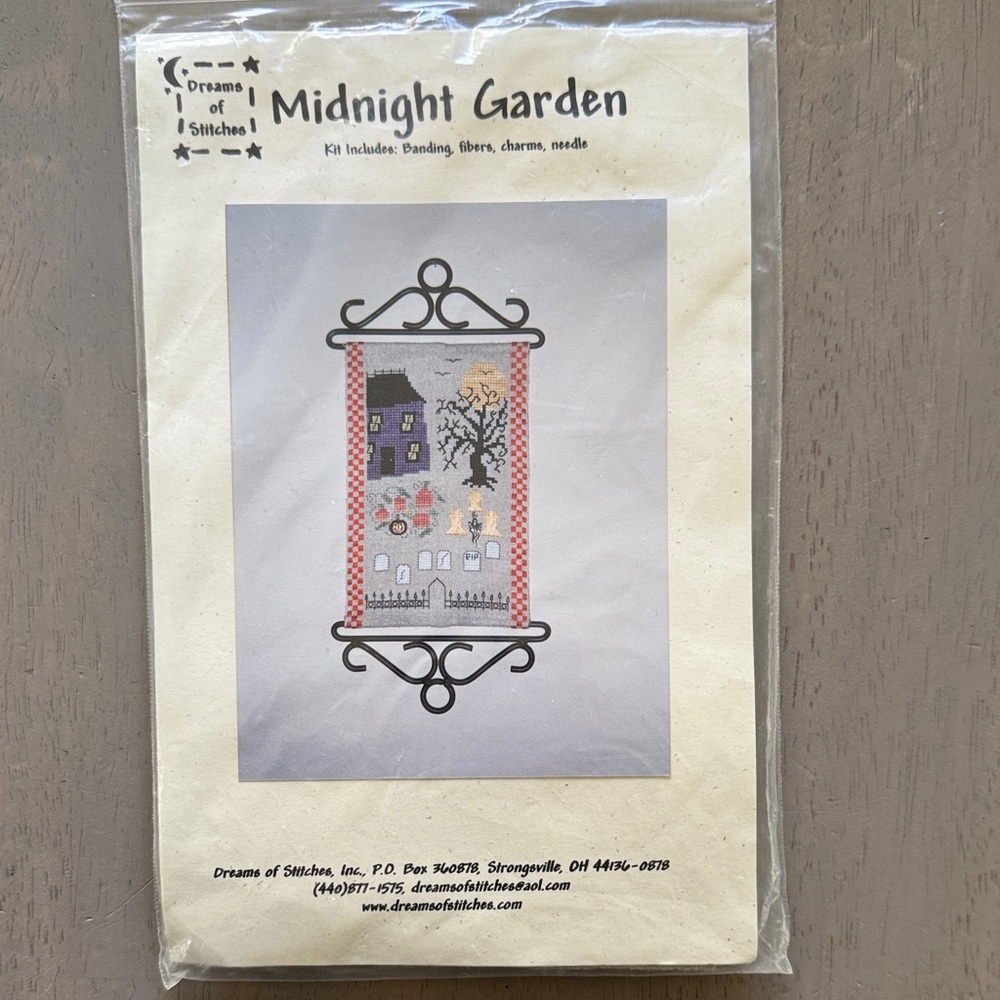 Midnight Garden Cross Stitch Embroidery Kit
